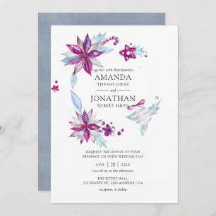 Vrolijk kersthuwelijk kaart