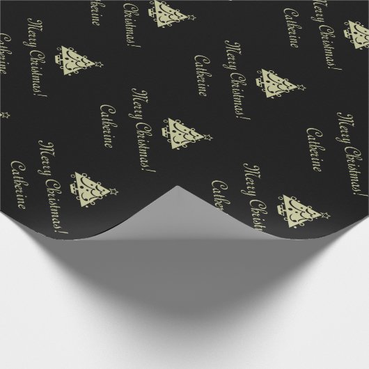 Vrolijk kerstinpakpapier en aangepaste groet cadeaupapier (Hoek)