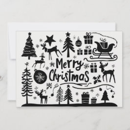 Vrolijk kerstkaartje feestdagenkaart