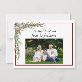 Vrolijk kerstkaartje met foto's uit de familie notitiekaartje