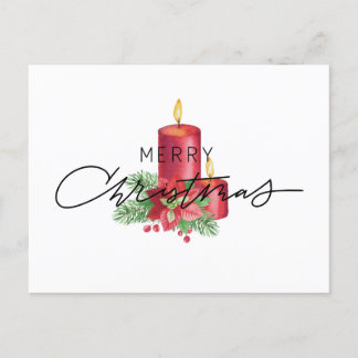 Vrolijk kerstkaartje schattig, rustiek, eenvoudig briefkaart