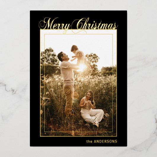 Vrolijk kerstkalligrafie Feestdagen FOTO Folie Ho (Voorkant)