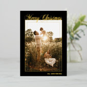 Vrolijk kerstkalligrafie Feestdagen FOTO Folie Ho (Staand Voorkant)