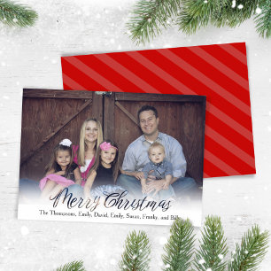 Vrolijk kerstkalligrafie fotoscript feestdagenkaart