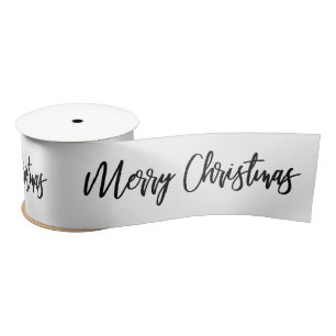 Vrolijk kerstkalligrafie Zwarte Witte feestdag Lint
