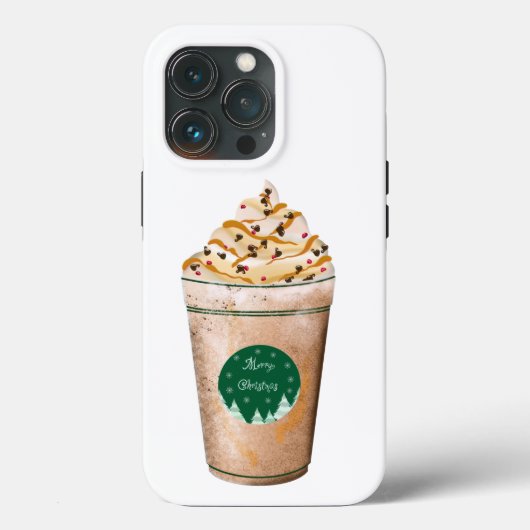 Vrolijk kerstkaramel drizzled-latte Case-Mate iPhone case (Achterkant)