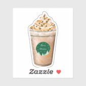 Vrolijk kerstkaramel drizzled-latte sticker (Vel)