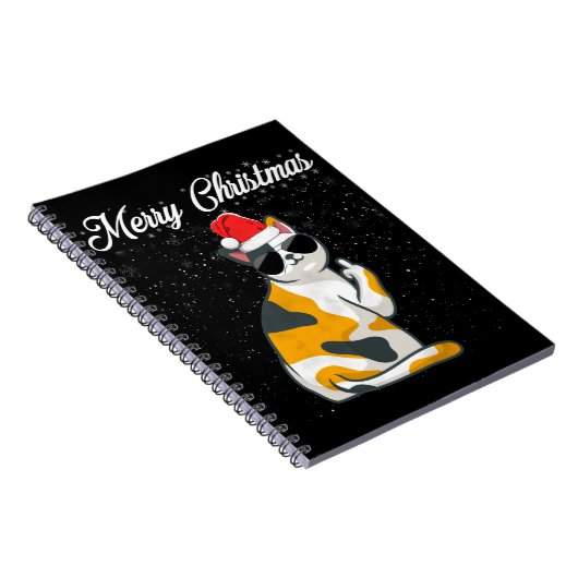 Vrolijk kerstkat Midflinger Rude Xmas Ugandees C Notitieboek (Rechterzijde)