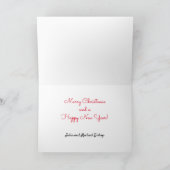 Vrolijk kerstKat Personaliseer je groet Feestdagen Kaart (Binnen)