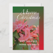 Vrolijk kerstkerstcadeaubloemen kaart (Voorkant)