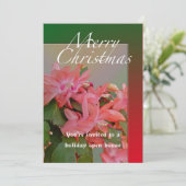 Vrolijk kerstkerstcadeaubloemen kaart (Staand voorkant)