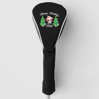 Vrolijk kerstkerstcadeautje cadeautje golfheadcover