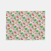 Vrolijk kerstkerstfeest met cadeautjes fleece deken (Voorkant (Horizontaal))