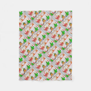 Vrolijk kerstkerstfeest met cadeautjes fleece deken