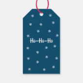 Vrolijk kerstkerstkerstcadeautje in een schoorstee cadeaulabel (Achterkant)