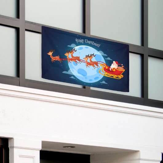 Vrolijk kerstkerstkerstfeest en Slaapsen Spandoek (Buitenkant Gebouw)