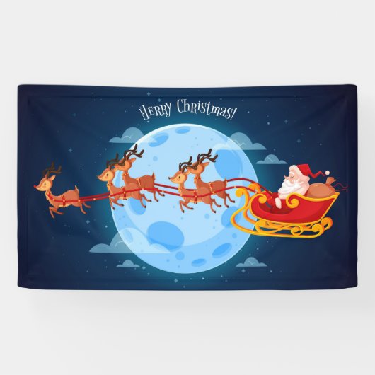 Vrolijk kerstkerstkerstfeest en Slaapsen Spandoek (Horizontaal)