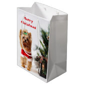 Vrolijk kerstkerstkerstkerstkerstkerstkerstkerstfe medium cadeauzakje (Achterkant Gekanteld)