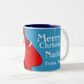 Vrolijk kerstkerstkerstkerstkerstkerstman, mok bla (Voorkant rechts)