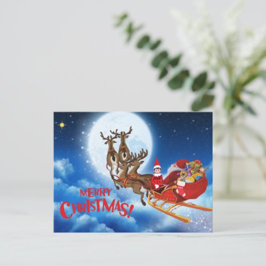 Vrolijk kerstkerstkerstkerstkerstkerstsmasje met E Feestdagenkaart (Staand voorkant)