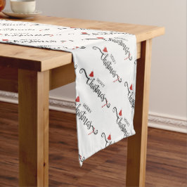 Vrolijk kerstkerstkerstkerstmanden en snoepsnoeren medium tafelloper