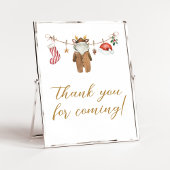 Vrolijk kerstkleedje Bedankt voor je komst Poster