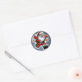 Vrolijk kerstkleefje ronde sticker (Envelop)