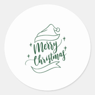 Vrolijk kerstkleefje ronde sticker
