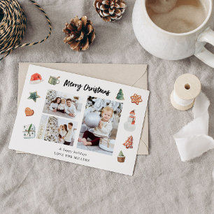 Vrolijk kerstkoekjes en kerstcadeautjes met meerde