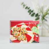 Vrolijk kerstkoekjes feestdagenkaart (Staand voorkant)