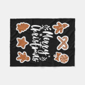Vrolijk kerstkoekjes Gingerbread Man Tree Bakin Fleece Deken (Voorkant (Horizontaal))