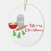 Vrolijk kerstkoekjes keramisch ornament (Links)