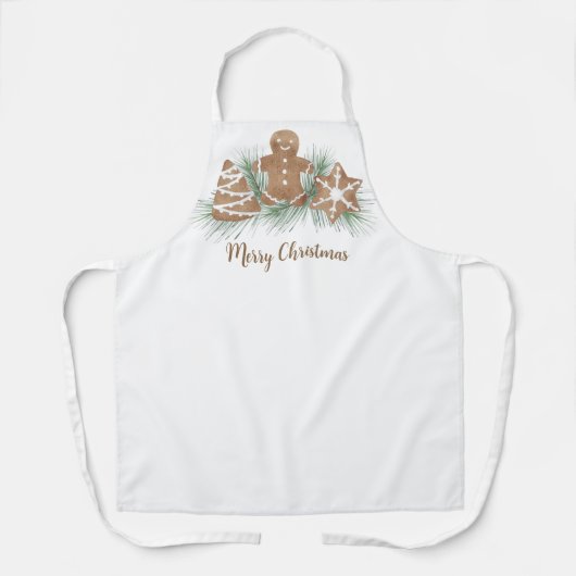 Vrolijk kerstkoekjes schort (Voorkant)