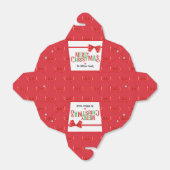 Vrolijk kerstkoket rode strik bedankdoosjes (Uitgevouwen)