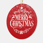 Vrolijk kerstkool Fungerend oom Definition Keramisch Ornament (Links)