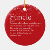 Vrolijk kerstkool Fungerend oom Definition Keramisch Ornament (Achterkant)