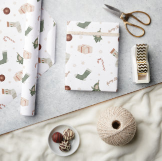 Vrolijk Kerstkousen Cadeaus Vakantie Cadeau Cadeaupapier