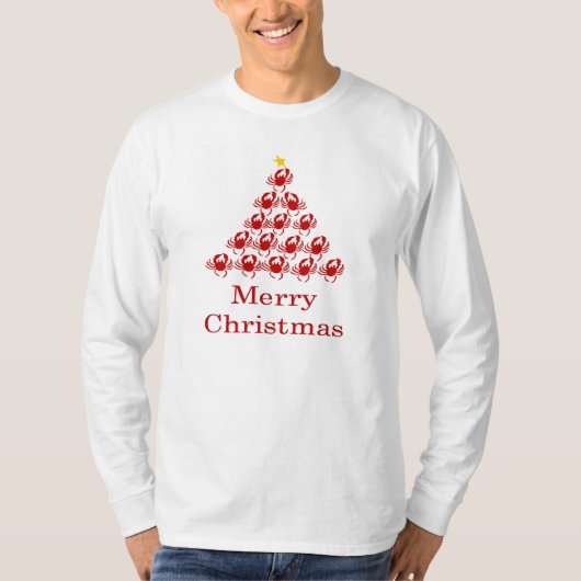 Vrolijk kerstkrab t-shirt (Voorkant)