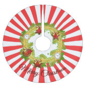 Vrolijk kerstkrans met strepen kerstboom rok (Voorkant)