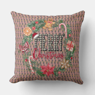 Vrolijk kerstkussen ontwerp kussen