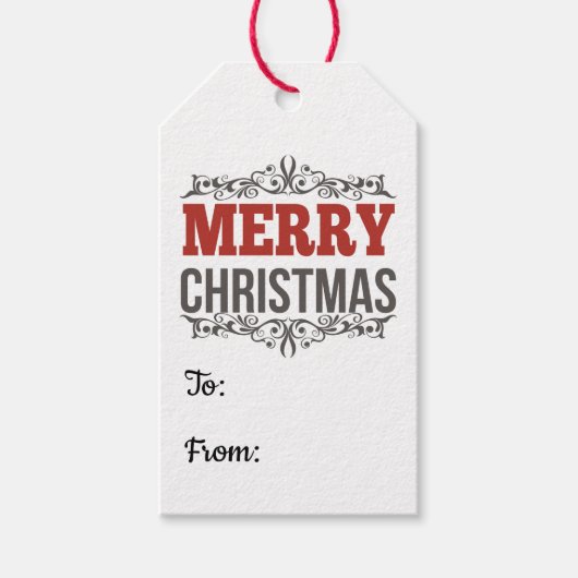 Vrolijk kerstLabel Cadeaulabel (Voorkant)