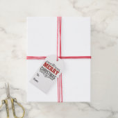 Vrolijk kerstLabel Cadeaulabel (Met Touw)