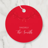 Vrolijk kerstLabel met lijnverlof Bedankjes Labels (Achterkant)