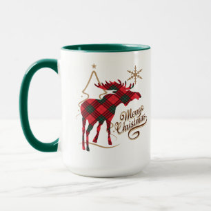 Vrolijk kerstland stijl Rood met Pset Moose Mok