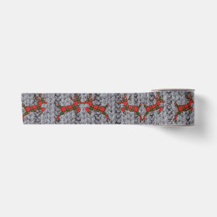 Vrolijk kerstlintgaren, plaid, herten, Schattige, Lint