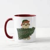 Vrolijk kerstluiaard in Pet Xmas Tree Coffee Mok (Links)