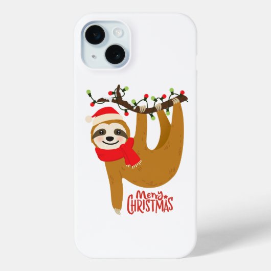 Vrolijk kerstluiaard Schattigee feestelijke Feestd Case-Mate iPhone Case (Achterkant)