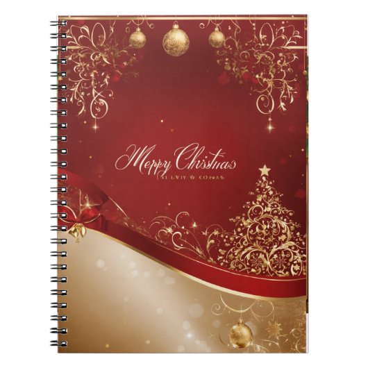 "Vrolijk kerstmagie Notitieboek" Notitieboek (Voorkant)