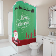 Vrolijk Kerstman Rendier Sneeuwvlokken Groen