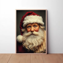 Vrolijk kerstmanportret met feestelijke gloed